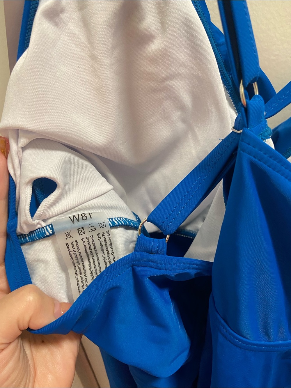 Royal Blue Ruffle Swim Top - Picture 5 of 5